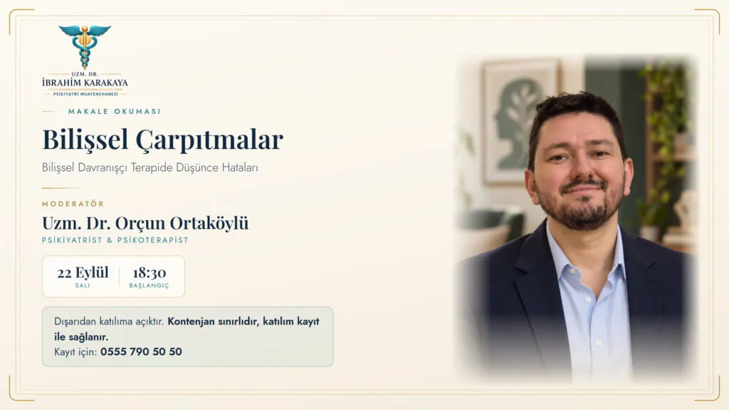 Bilişsel davranışçı terapide bilişsel çarpıtmalar makale okuması görseli