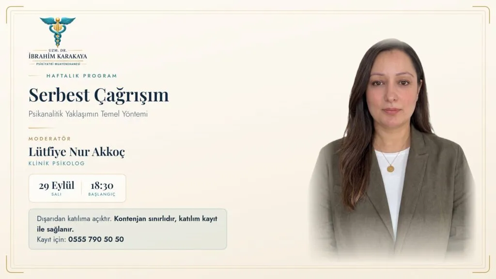 Serbest çağrışım üzerine makale okuması etkinliği görseli